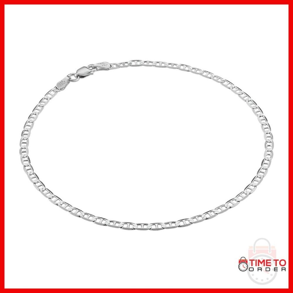 Sterling Silver Anklets Waterproof Tarnish Resistant 9 10 11 Inch